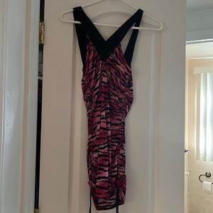 Pink zebra print dress